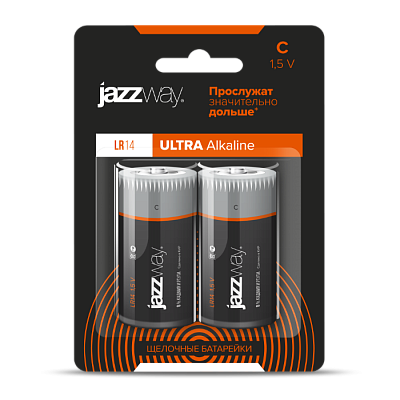 Батарейка LR14 JAZZway ULTRA Alkaline BL-2 арт.5005105