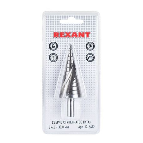 Сверло по жести ступенчатое «ТИТАН» 4,0-30,0 мм | 12-6612 REXANT