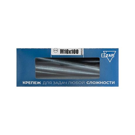 Болт с шестигранной головкой М10х100 DIN 933 оцинк. (уп.12шт) Tech-Krep/Zitar 126516