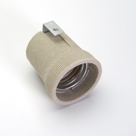 Патрон Е27 керамический с угловым креплением белый - 41035 FERON LH02