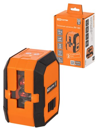 Лазерный уровень ЛУ-1(К), 15 м ± 1 мм/5 м, два луча, 635 нм, красный луч, резьба 1/4, «Гранит» | SQ1018-0302 TDM