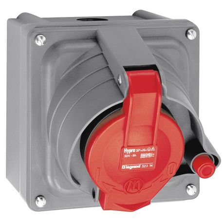 Коробка с одним ответстием под сальник Hypra Prisinter - IP 44/55 2К+З/3К+З/3К+Н+З 32 А пластик | 052949 Legrand