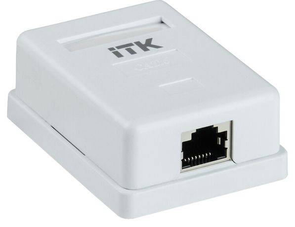 Настенная информационная розетка RJ45 кат. 6 FTP 1-порт - CS2-1C06F-12 IEK