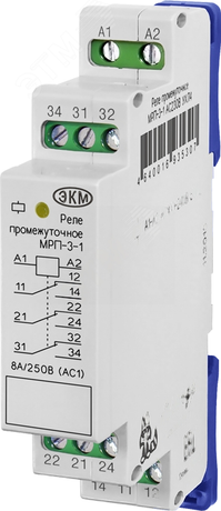 Реле промежуточное МРП-3-1 ACDC12В УХЛ2 - 4640016936434 Меандр