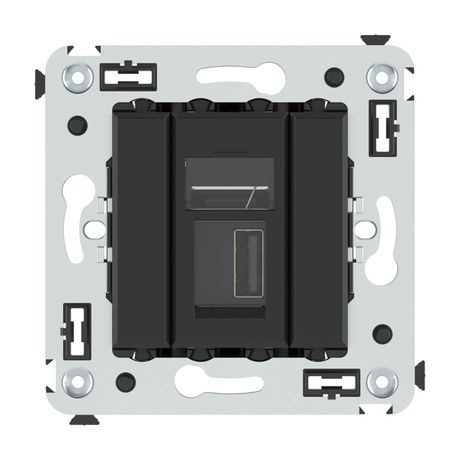 Розетка USB 2.0 1-м СП Avanti "Черный матовый" тип А-А DKC 4412403 ДКС