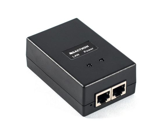 Инжектор одноклавишный для питания по сети Ethernet POE PSE-PoE.220AC/28VA 55В 0.5А (стандарты IEEE 802.3af; 802.3at) Бастион 2049