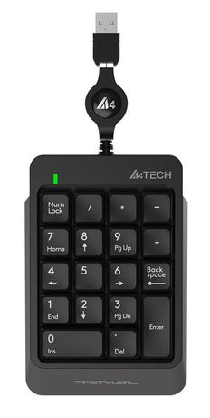 Блок числовой Fstyler FK13 сер. USB slim для ноутбука GREY A4TECH 1391277