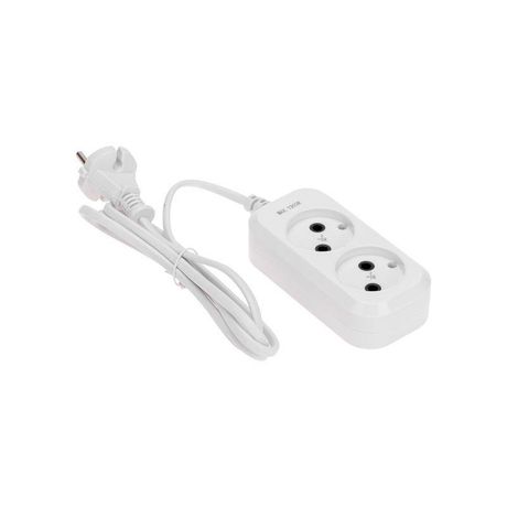 Удлинитель 2 гнезда, 1,5м, 2х0,75мм², б/з, белый | 13-4200 PROconnect MEET