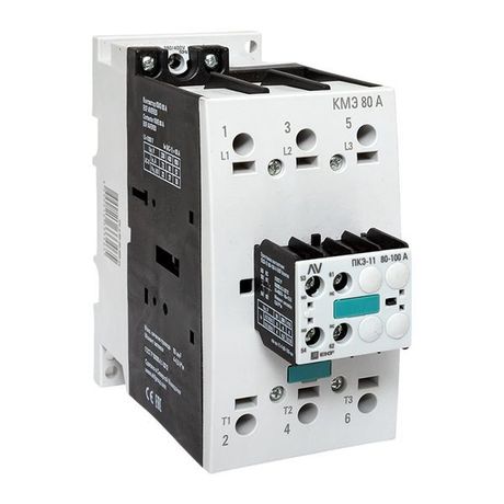 Комплект КМЭ 80А 400В АС с дополнительными контактами 1НО+1НЗ EKF AVERES | ctr-s-80-00-400-av-22