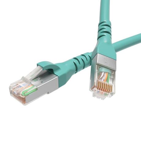 Патч-корд экранированный CAT6A S/FTP 4х2, LSZH, бирюзовый, 1.0 м | RN6ASF4510AQ DKC ДКС