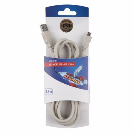 Кабель шт micro USB - USB-A 1.8M , 458167 06-3154 MEET
