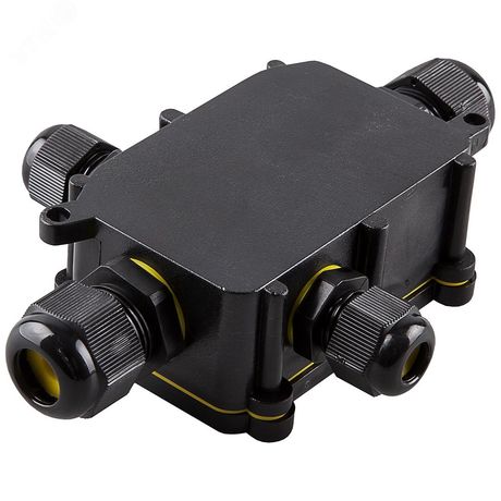 Водонепроницаемая cоединительная коробка STEKKER LD524 450V 140х100х36, черный | 49122 FERON