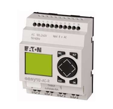 Программируемое реле 240V AC, цифровые 8 DI, 4DO, 10А, дисплей+клавиатура, EASY512-AC-R10 - 104571 EATON
