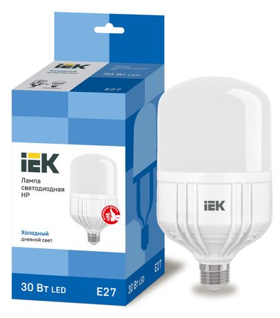 Лампа светодиодная LED 30Вт Е27 230В 6500К HP | LLE-HP-30-230-65-E27 IEK