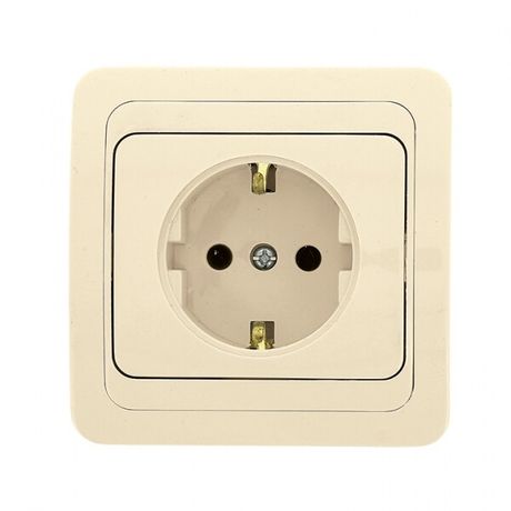 Розетка 1-м СП Лондон 16А с заземл. беж. EKF EER16-028-20