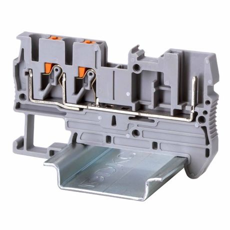 Клемма проходная под вставной штекер, зажим push-in, 3 точки подключения, 2.5 кв.мм, серая | VPR-2.5-TWIN-1P DKC ДКС