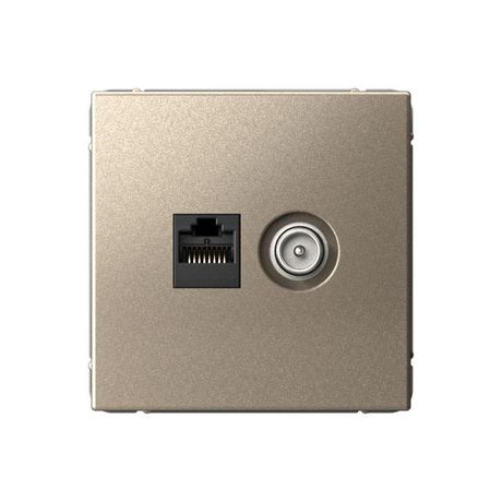 Розетка компьютерная + телевизионная 2-м ArtGallery RJ45 TV кат.5E шампань SE GAL000589 APC