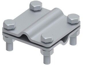Соединитель крестовой 65х65 для параллельного, крестового и Т-образного соединения прутка диаметром 6-10 мм. Без разделительной пластины. Монтаж с помощью 4 винтов шестигранной головкой M8 x 25 шестигранных гаек M8. Материал - горячеоцинкованная сталь. МС-012-ГЦ Ostec 391012