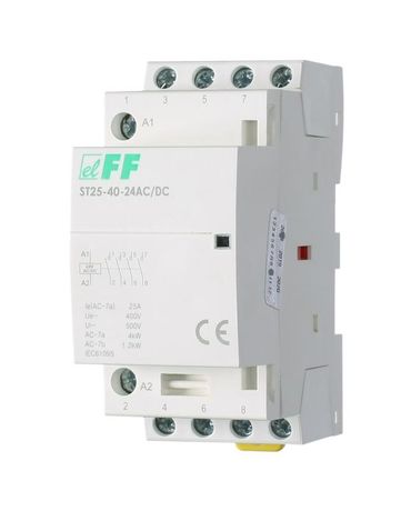 Контактор модульный ST25-40-24 AC/DC кат. 24В 4НО 4Вт 3мод. монтаж на DIN-рейку F&F EA13.001.023 Евроавтоматика