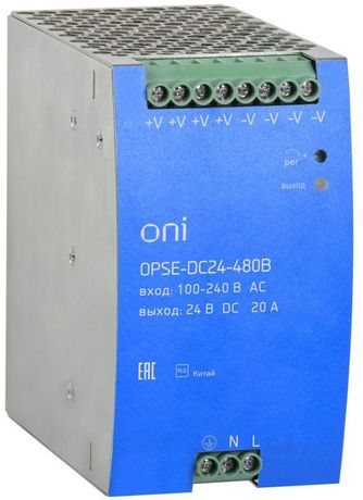 Блок питания OPSE 220В AC/24В DC 480Вт | OPSE-DC24-480B ONI IEK