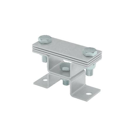 Универсальный держатель на мостовой опоре двойной для полосы до 40 мм с 3 пластинами TD | XUDMO3-B40 КМ-профиль MA0537