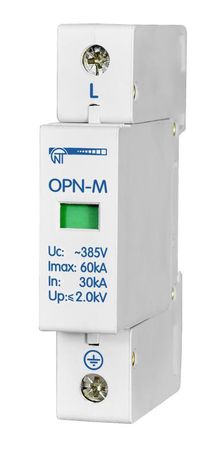 Ограничитель перенапряжения ОПН-М (1S) 10кА 1 модуль 380В In:10кА НовАтек-Электро 567891-10 OPN-M (1S)10kA