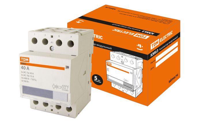 Контактор модульный КМ63/4-40 3НО;1НЗ | SQ0213-0019 TDM