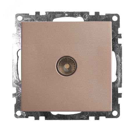 Розетка телевизионная 1-местная (механизм), 75 Ом, 5-862МГц, серия Катрин, GLS00-7108-02, шампань | 39600 STEKKER FERON