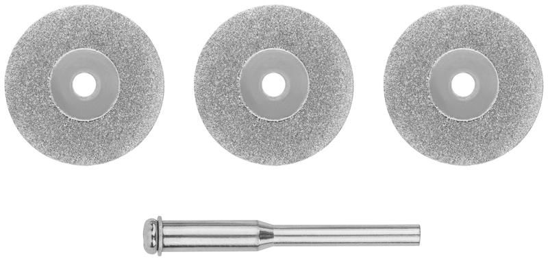 Круги с алмазным напылением 3 шт и штифт диаметр мм, 22 мм - 36930 РОС