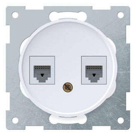 Механизм розетки комп. 2-м СП Florence RJ45 кат.5e бел. 1E20901300 OneKeyElectro 2172772 ССТ
