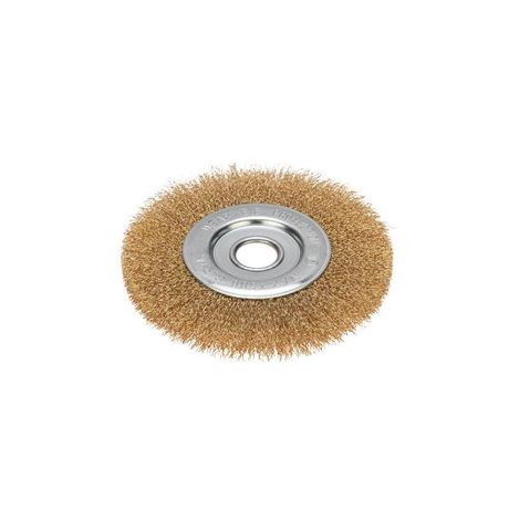 Щетка дисковая для УШМ, витая латунированная проволока, 150мм, отв. 22,23мм | KR-91-1232 Kranz