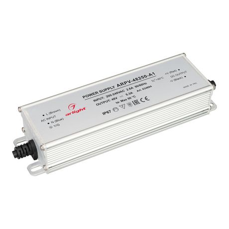 Блок питания ARPV-48250-A1 (48V, 5.3A, 254W) ( IP67 Металл, 3 года) | 034694 Arlight