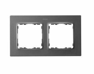 Рамка на 2 поста цвета матовый титан S82 Concept | 8200627-096 Simon