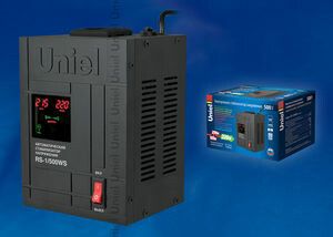 Стабилизатор напряжения RS-1/500WS «Uniel» релейный однофазный настенный, с гальванической развязкой, 500ВА - 07378