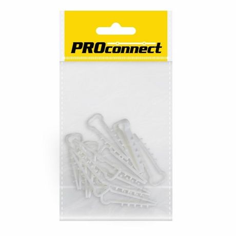 Дюбель-хомут 5-10 белый, прямоугольный (10 шт.) PROCONNECT | 07-4611-9 MEET