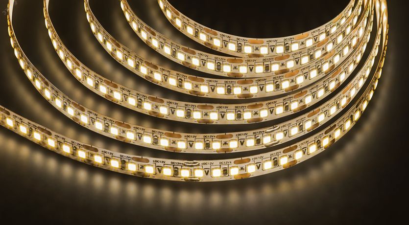 Лента светодиодная 16Вт/м 12В 3000К IP20 168LED/м NLS-2835 5м - 22879 Navigator 14457