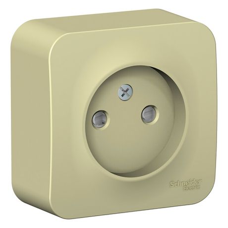 Розетка 1-м ОП Blanca 16А IP20 250В без заземл. защ. шторки с изолир. пластиной беж. SE BLNRA001117 APC