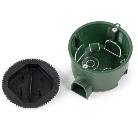 Коробка установочная 68х45 безгалогенная (HF) с саморезами и крышкой Промрукав 80-0560СКм Строитель