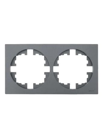 Рамка 2-м OSEN горизонт. квадрат сер. матов. LEZARD 743-7400-147