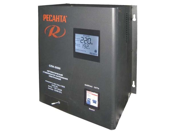 Стабилизатор СПН-8300 1ф 8.3кВт 90-260В IP20 пониж. напр. Ресанта 63/6/27 Huter