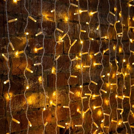 Гирлянда светодиодная "Дождь" 2х6м 768LED тепл. бел. 70Вт 230В IP65 постоян. свечение провод (партия 2020 - 768LED) Neon-Night 235-296
