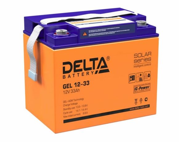 Аккумуляторная батарея Solar серии GEL 12-33 12В/33Ач | DELTA