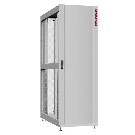 Шкаф серверный 42U 600х1200 передняя дверь: одностворчатая глухой металл IP51. задняя двустворчатая перфорированная IP20. боковые панели: без. цвет: серый RAL7035 - NS 6242.7240 SYSMATRIX