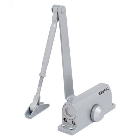 Доводчик дверной БУЛАТ ULTIMATE ДД-60 A-S (25-80 кг) серебро, морозостойкий - 14918 ПТК