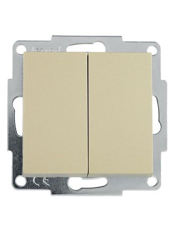 Выключатель 2-кл. СП Vesna механизм титан LEZARD 742-3788-101