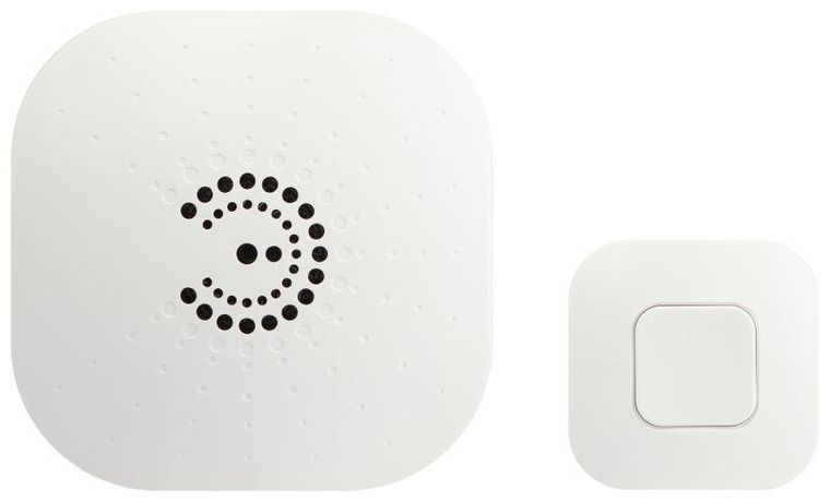 Звонок дверной беспроводной на батарейках 6 мелодий 100м IP44 с регулятором громкости белый 2АА/СR2032 BIONIC White - Б0061074 ЭРА