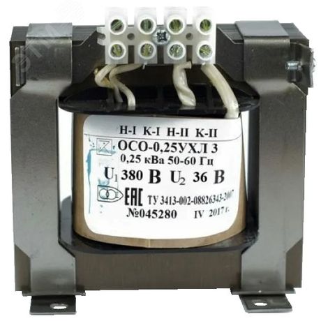 Трансформатор ОСО-0.25 УХЛ3 380/36. IP00 Электротехник ET002215