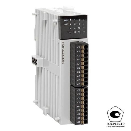 Модуль аналогового в/в EMF 4/4 PRO-Logic (с поверкой) | EMF-A-4AI4AO-V EKF