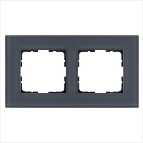 Рамка 2-м G-Glass стекло маренго Jasmart G1002GC