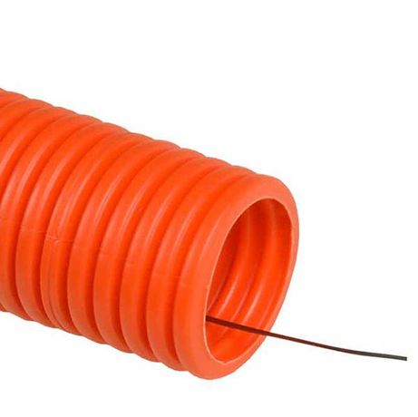 Труба гофрированная ПНД тяжелая d50мм с протяжкой оранж. (уп.20м) Урал Пак ГФ-1110250-020 У.ПАК